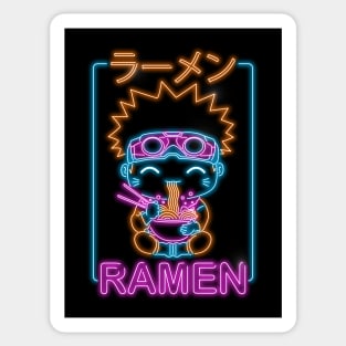 Neon Retro Ninja Sticker